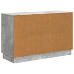 vidaXL Buffet Gris béton 89 x 34 5 x 57 cm Bois d'ingénierie