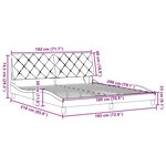 vidaXL Cadre de lit avec LED sans matelas noir 180x200 cm tissu