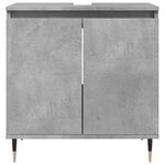 vidaXL Ensemble de meubles de salle de bain 3 Pièces gris béton