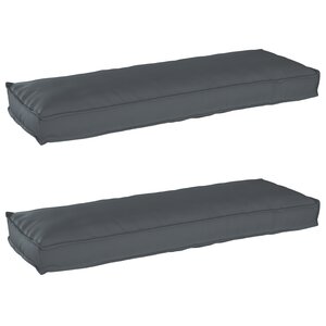 vidaXL Set de coussins de palette 2 Pièces Anthracite 120 x 40 x 8 cm