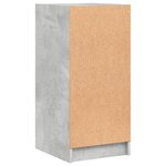 vidaXL Armoire latérale avec portes en verre gris béton 35x37x75 5 cm