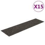 vidaXL Tapis d'escalier autocollants rectangulaire 15 Pièces 76x20 cm