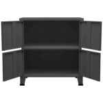 vidaXL Coffre de rangement industriel Anthracite 75x40x80 cm Acier