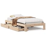 vidaXL Cadre de lit sans matelas 100x200 cm bois massif de pin