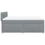 vidaXL Sommier à lattes de lit avec matelas Gris clair 160x200cm Tissu