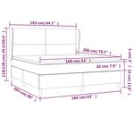 vidaXL Sommier à lattes de lit et matelas Vert foncé 160x200cm Velours