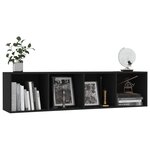 vidaXL Bibliothèque/Meuble TV Noir 143x30x36 cm