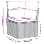 vidaXL Salon de jardin et coussins 13 Pièces mélange beige résine tressée