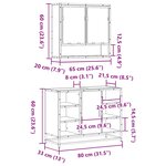 vidaXL Ensemble de meubles de salle de bain 2 Pièces Chêne fumé