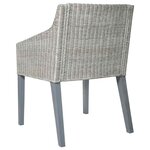 vidaXL Chaises à manger avec coussins lot de 2 gris rotin naturel