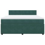 vidaXL Sommier à lattes de lit et matelas Vert foncé 180x200cm Velours