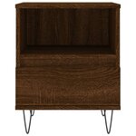vidaXL Tables de chevet 2 Pièces chêne marron 40x35x50 cm bois ingénierie