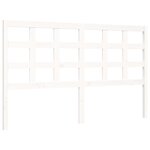 vidaXL Cadre de lit avec tête de lit blanc King Size bois massif