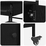 vidaXL Chariot de cuisine Chêne noir 56 x 43 x 89.5 cm