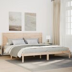 vidaXL Cadre de lit extra long sans matelas 200x210 cm bois massif