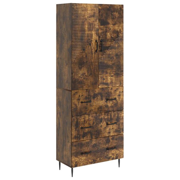 vidaXL Ensemble de Meubles 2 Pièces Chêne fumé 66 x 34 5 x 90 cm