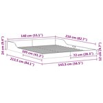 vidaXL Cadre de lit Blanc 140 x 210 cm Pin massif