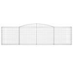 vidaXL Paniers à gabions arqués 6 Pièces 400x30x100/120 cm Fer galvanisé