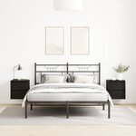 vidaXL Tables de chevet murales 2 Pièces chêne noir 38x34x40 cm