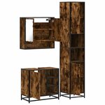 vidaXL Ensemble de meubles de salle de bain 3 Pièces Chêne fumé