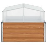 vidaXL Jardinière avec serre Marron Clair 100 x 100 x 77 cm