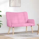 vidaXL Sofa 2 places Rose 115 x 61 x 87 cm Tissu