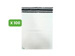 100 Enveloppes plastique aller retour 60 microns N°4 - 500×600mm