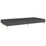 vidaXL Canapé-lit à 2 places gris foncé tissu