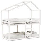 vidaXL Lit superposé sans matelas blanc 90x190 cm bois de pin massif