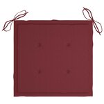 vidaXL Chaises de jardin empilables avec coussins lot de 6 Teck solide