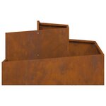vidaXL Planteur 80x80x50 cm en acier résistant aux intempéries