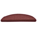 vidaXL Tapis de marches d'escalier 15 Pièces Rouge 56x17x3 cm