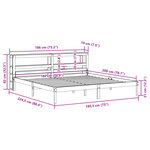 vidaXL Cadre de lit sans matelas 180x200 cm bois massif de pin