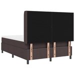 Lit Box Spring vidaXL avec Matelas Marron Foncé 140x190 cm Tissu