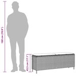 vidaXL Banc de jardin avec coussin marron 110x30x40 5cm résine tressée