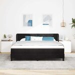 vidaXL Lit à ressorts avec tête de lit Noir 180 x 200 cm Velours