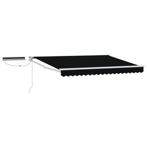 vidaXL Auvent rétractable électrique Noir et Blanc 3 5 x 2 5 m