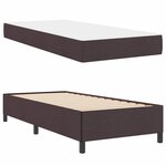 vidaXL Lit à ressorts Marron 90 x 200 cm Tissu  Bois Engineered