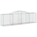 vidaXL Paniers à gabions arqués 11 Pièces 300x50x80/100 cm fer galvanisé