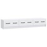 vidaXL Meuble TV Blanc 147 x 34 5 x 27 cm Bois d'ingénierie