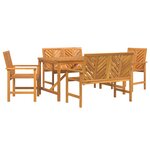 vidaXL Ensemble de salle à manger de jardin en bois d'acacia massif