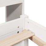 vidaXL Lit bibliothèque sans matelas blanc 120x190 cm bois pin massif