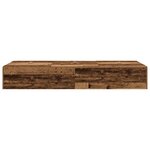 vidaXL Lit de rangement Bois ancien 75 x 190 cm en bois d'ingénierie.