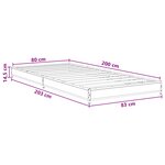 vidaXL Cadre de lit Sonoma gris 80 x 200 cm Bois d'ingénierie