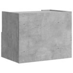 vidaXL Table de chevet murale gris béton 45x30x35 cm