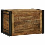 vidaXL Boîte de rangement 80 x 50 x 50 cm Bois de mangue brut