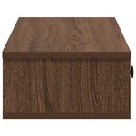 vidaXL Étagère murale avec tiroirs chêne marron bois d'ingénierie