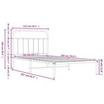 vidaXL Cadre de lit métal sans matelas et pied de lit blanc 107x203 cm