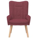 Fauteuil Relaxant VidaXL en Tissu Rouge Vin