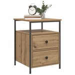vidaXL Table de chevet chêne artisanal 44x45x60 cm bois d'ingénierie